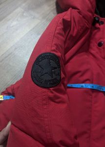 converse red hooded jacket