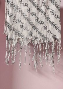 3 Black And White Scarf Stole