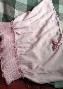 Pink Bow Detail Mini Skirt