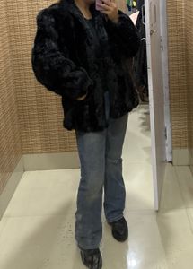 🖤Black Rabbit Fur Coat 🖤