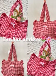 Restock🔥Gingham Tote Bag🍒