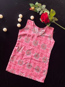 Pink Printed Kurta