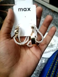 Max Pearl Hoop Earrings