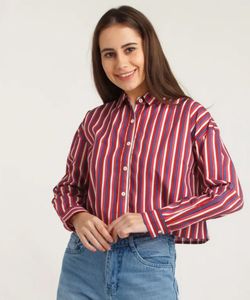 Striped Cropped Shirt