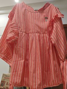 Striped Ruffle Top