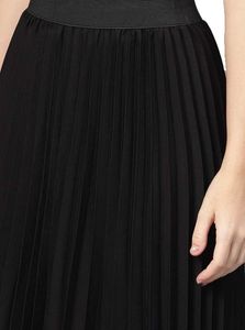 Elegant Black Pleated Skirt