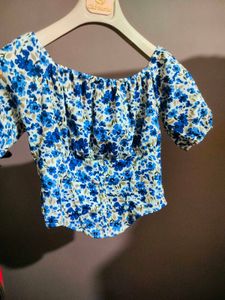 Blue Crop Top Corset Type
