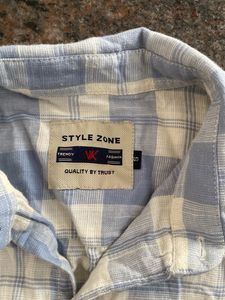 Checked Blue Casual Shirt