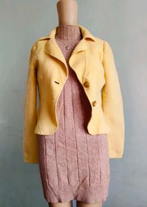 Korean Fancy Yellow Blazer