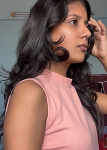 Pink Mock Neck Sleeveless Top