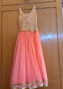 Peach and Gold Party Dress