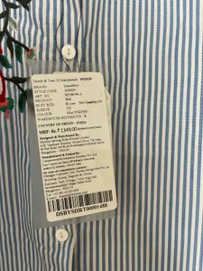 Striped Embroidered Shirt Dress