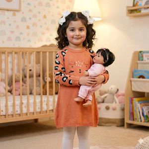 Cute Animal Print Knit Dress