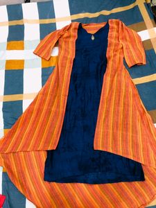 Orange Long Frock Kurti ❤️