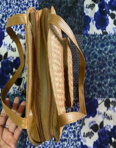 Vintage Bamboo Woven Shoulder Bag