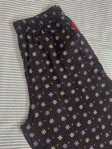 Floral Print Black Palazzo