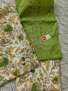 Designer Glace Cotton Suit