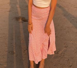 Maxi Slit Floral Skirt