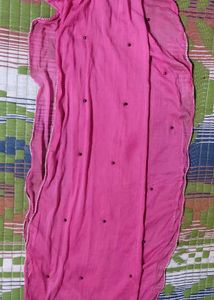 Pale Pink Ruched Scarf