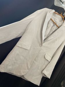 H&amp;M Cowl Neck Satin Viral Blazer