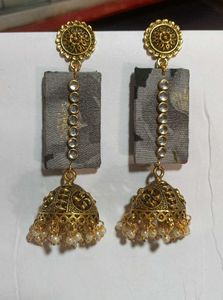 Grey Long Earrings