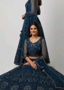 Elegant Teal Lehenga Choli Set