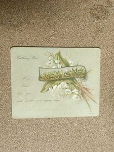 Vintage Lily of the Valley Birthday Postcard
