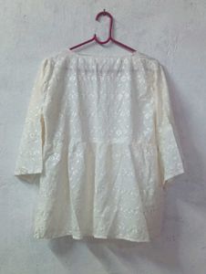 White Embroidered Top