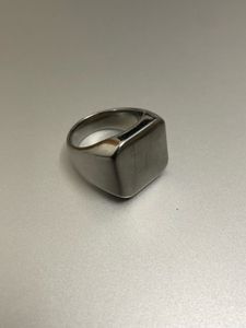 Square Silver Statement Ring