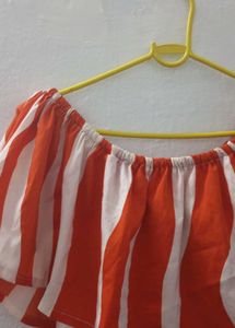 Off Shoulder Top Neww With Stripes