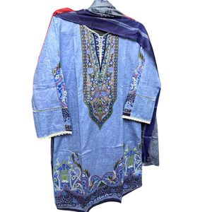 Blue Embroidered Shalwar Kameez