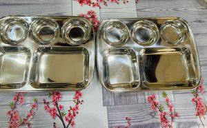 Stainless Steel Thali Plates (Set of 2)