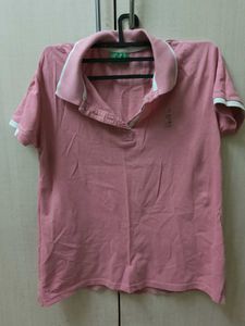 Black And Pink  Polo T-Shirt