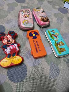 Combo Of 7 Pencil Box &amp; Poches In Good Condition