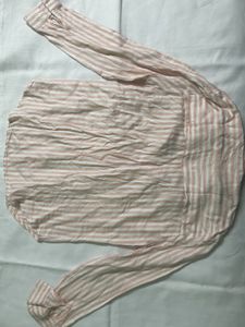 UNWORN Striped Casual Button Up Shirt