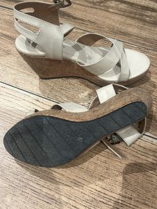 Marc Loire Strappy Wedges With Buckle Closure