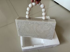 Marble White Clutch