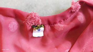 Pink Ruffle Sleeve Top