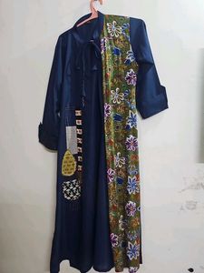 Elegant Navy Blue shrug free size