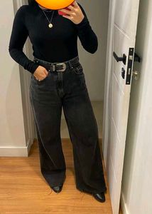 ZARA WIDE LEG DENIM