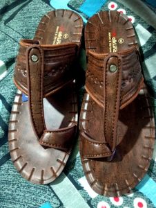 Walkline Brown Leather Sandals