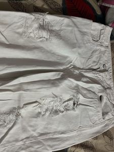 Ripped White Jeans