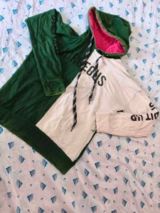 Stylish Two-Tone "GORGEOUS" Printed Hoodie