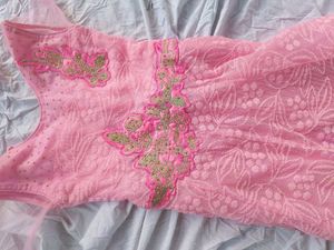Pink Princess Organza Net Dress