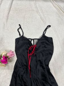 Silky Black Slip Dress