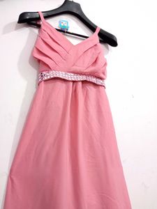Sleeveless Pink Maxi Glown