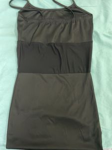 Sleek Black Corset Slip Dress