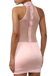 Elegant Pink Mini Dress