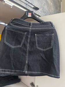 short denim skirt