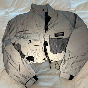 Reflective Cropped Jacket